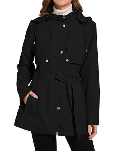 Mixxmix Women's Waterproof Rain Jacket with Hood Lined Windbreaker