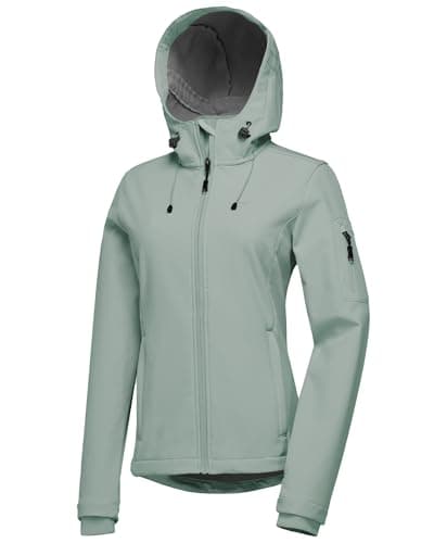 Womens Softshell Fleece Lined Windproof Jacket 33000FT Outdoor Hiking