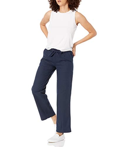 Amazon Essentials Plus Size Women's Linen Blend Wide Leg Drawstring Pant