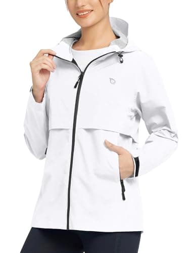 BALEAF Women's Waterproof Lightweight Raincoat Hooded Travel Jacket