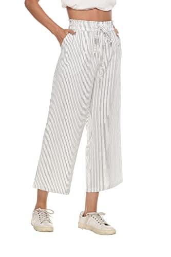 CNJXJCD Women's High-Waisted Wide Leg Linen Pants with Pockets
