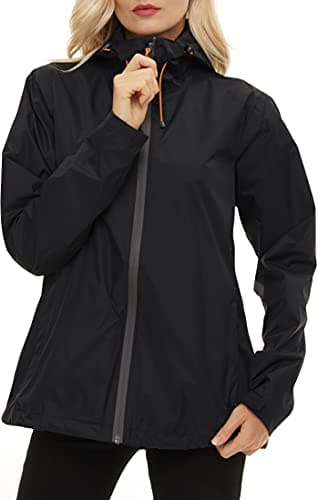 LeSies Women's Lightweight Waterproof Rain Jacket with Hood