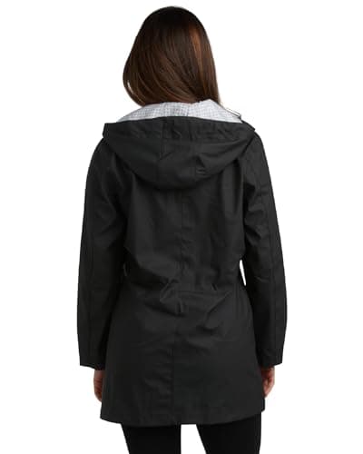 Big Chill Women's Lightweight Waterproof Hooded Rain Jacket - Size 2X, Black