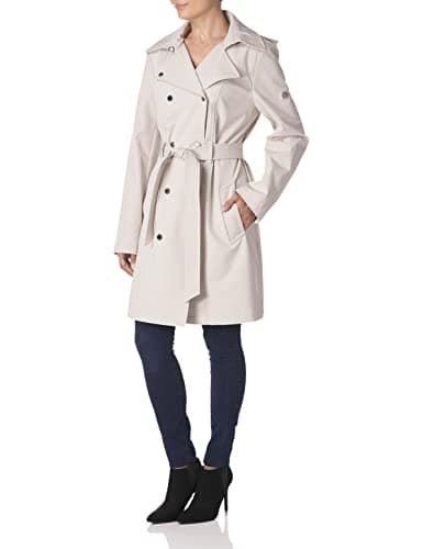 Calvin Klein Women's Rain Jacket with Removable Hood