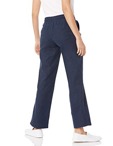Amazon Essentials Plus Size Women's Linen Blend Wide Leg Drawstring Pant