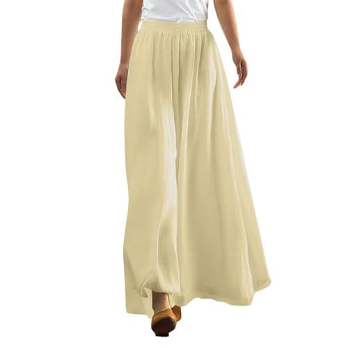 Women's Wide Leg Palazzo Pants with High Waist and Pockets