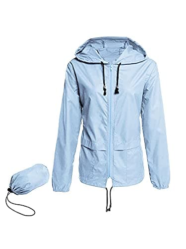 Century Star Plus Size Women's Waterproof Rain Jacket with Hood