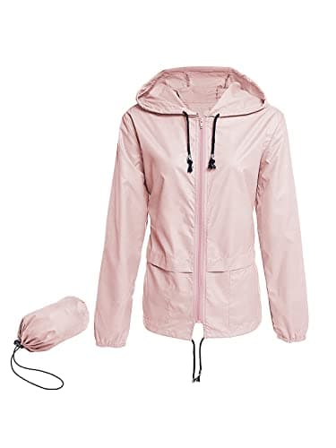 Century Women's Packable Waterproof Raincoat With Hood Windbreaker Jacket