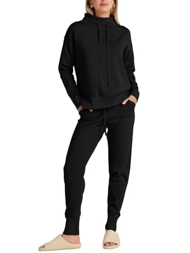 ANRABESS Women Cozy Turtleneck Knit Sweater Set Pants 2024 Fall