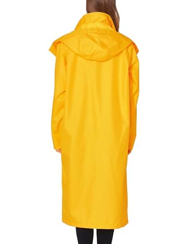 Ubon Women's Waterproof Hooded Long Raincoat Packable Windbreaker