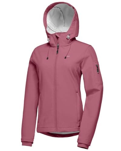 Womens Softshell Fleece Lined Windproof Jacket 33000FT Outdoor Hiking