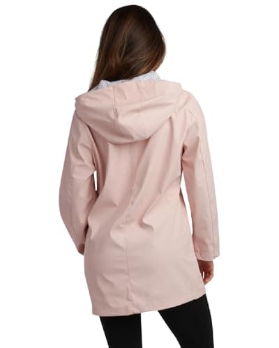 Big Chill Womens Lightweight Waterproof Rain Coat - Hooded Slicker Jacket (S-XL, 1X-3X)