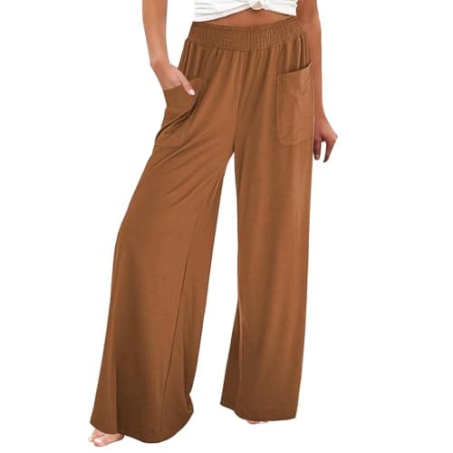 Women's Casual High Waisted Wide Leg Linen Pants