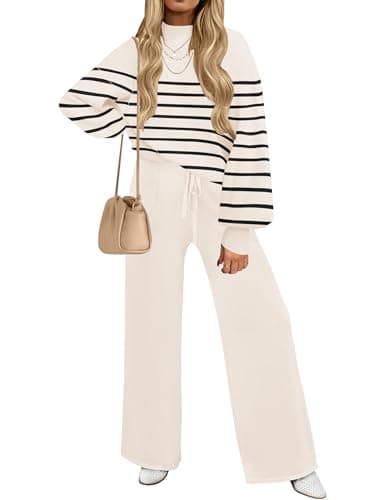 Refined Title: ZESICA Women's 2-Piece Sweater and Pants Lounge Set