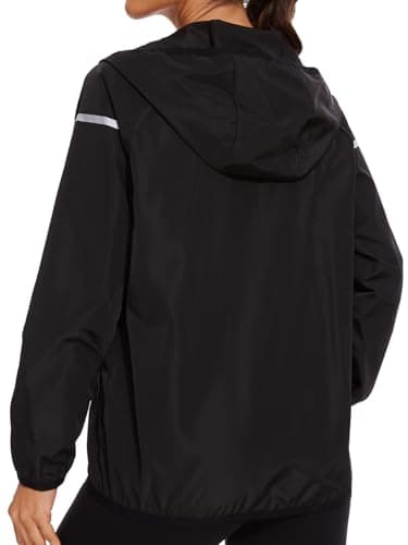 LAZAWG Women's Lightweight Waterproof Hooded Raincoat Windbreaker for Outdoor Activities
