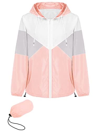 Avoogue Plus Size Waterproof Hooded Raincoat for Women