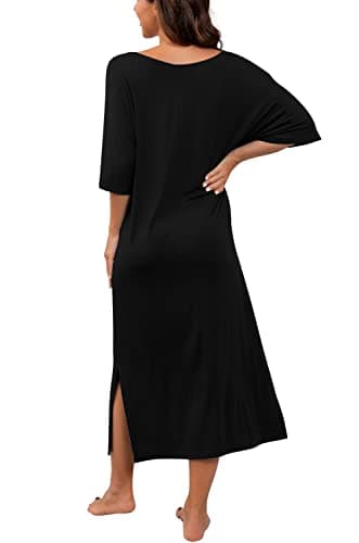 Women's Long Nightgown with Pockets