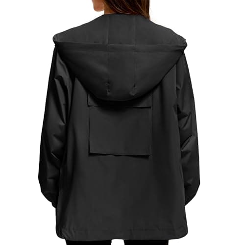 Zando Women's Waterproof Lightweight Raincoat with Hood Packable Windbreaker