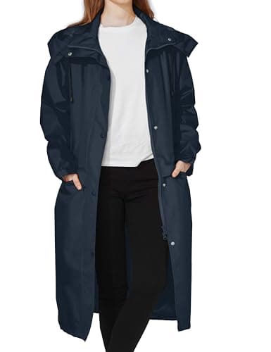 Ubon Women's Waterproof Long Hooded Raincoat