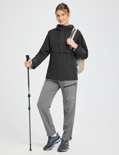 BALEAF Women's Waterproof Lightweight Raincoat Hooded Travel Jacket