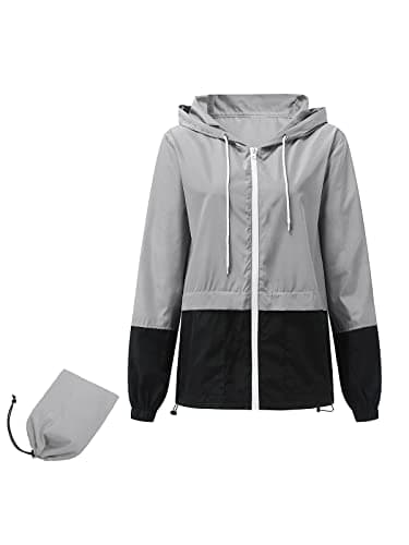 Century Star Plus Size Women's Waterproof Rain Jacket with Hood