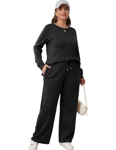 XIEERDUO Women's Wide Leg Tracksuit - Cozy Sweatpants for Fall Travel