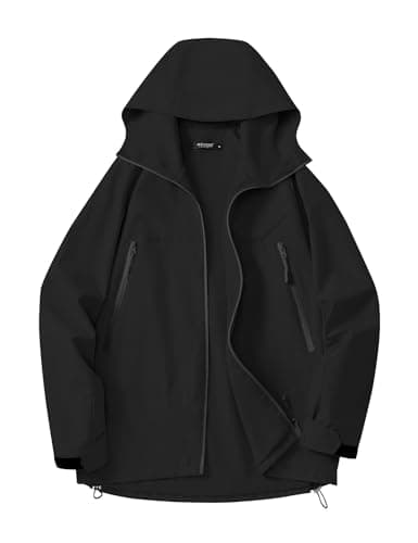 Avoogue Women's Loose Fit Waterproof Liner Rain Jacket with Hood