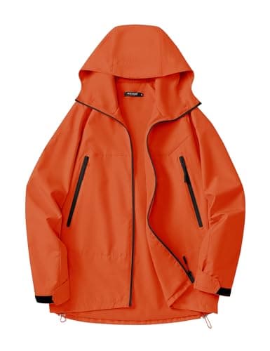 Avoogue Women's Loose Fit Waterproof Liner Rain Jacket with Hood