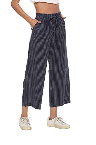 CNJXJCD Women's High-Waisted Wide Leg Linen Pants with Pockets