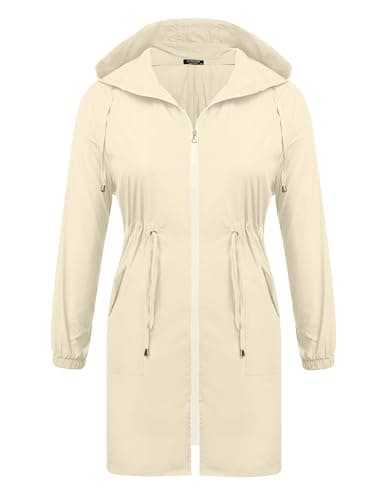 IN'VOLAND Plus Size Women's Lightweight Hooded Raincoat with Pockets