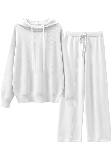 ANRABESS Women's 2 Piece Fall Lounge Sweatsuit Sweater Sets