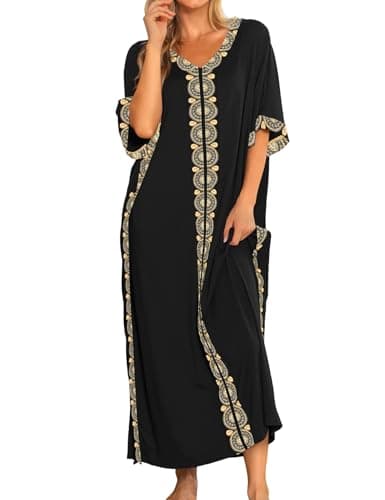 Women Nightgowns Cotton Caftan Sleepwear for Comfortable Night Wear
| Bloggerlove Women Cotton Caftan Nightgowns Ideal for Sleep and Relaxation
| Short Sleeve Women Nightgowns Caftan House Dress Perfect for At-Home Convenience