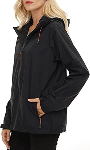 LeSies Women's Lightweight Waterproof Rain Jacket with Hood
