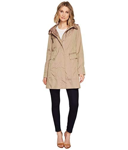 Cole Haan Women's Packable Hooded Rain Jacket