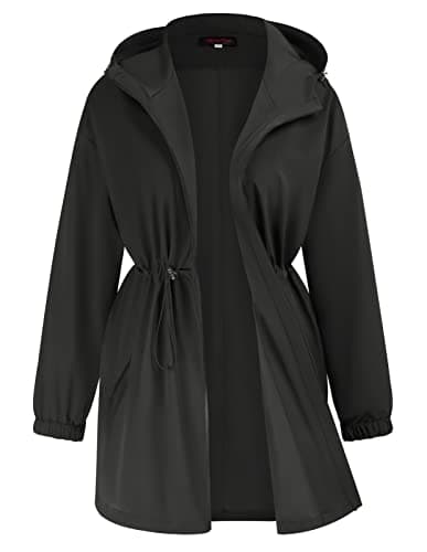 Hanna Nikole Women's Plus Size Long Hooded Raincoat