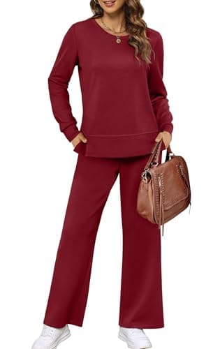 XIEERDUO Women's Wide Leg Tracksuit - Cozy Sweatpants for Fall Travel