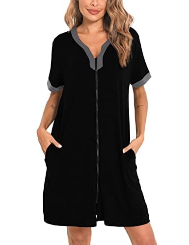 Women's Zipper Front House Coat