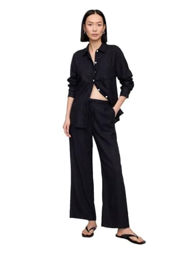 GAP Women's Wide Leg Linen Pants