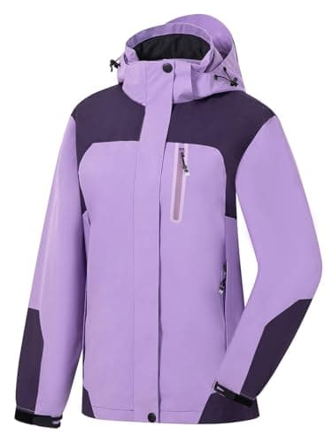 SaphiRose Women's Lightweight Waterproof Raincoat with Removable Hood