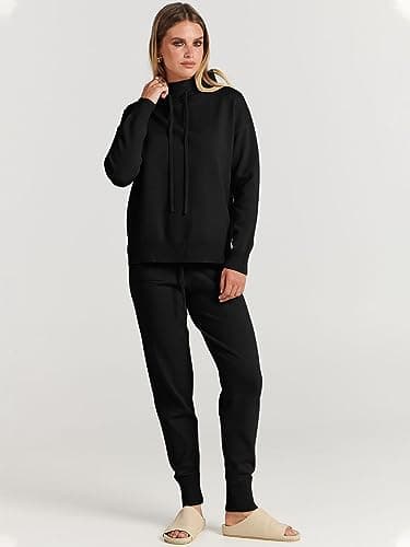 ANRABESS Women Cozy Turtleneck Knit Sweater Set Pants 2024 Fall