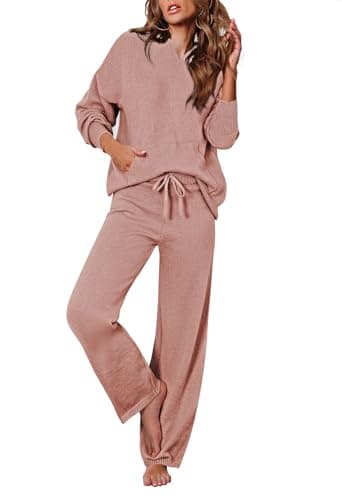 Pink Queen Women's Pullover Hoodie & Matching Leggings Sweatsuit with Pocket