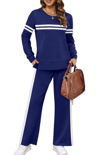 XIEERDUO Women's Wide Leg Tracksuit - Cozy Sweatpants for Fall Travel