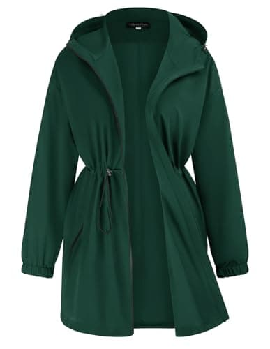 Hanna Nikole Women's Plus Size Long Hooded Raincoat