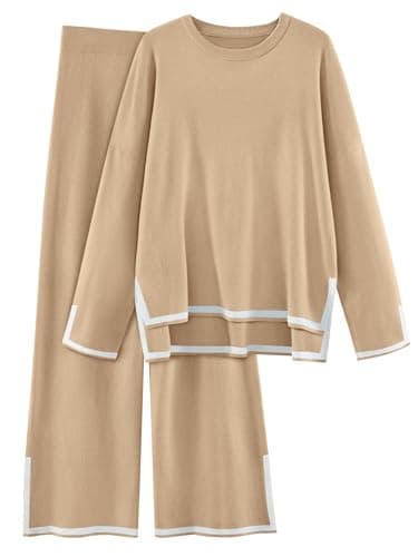 LILLUSORY Women's Fall 2-Piece Lounge Set Sweatsuits Wide Leg Pants