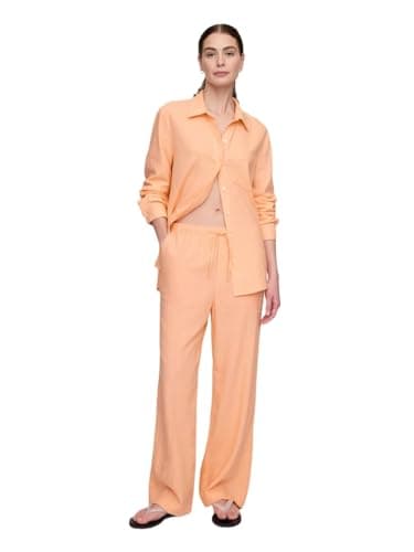 GAP Women's Wide Leg Linen Pants