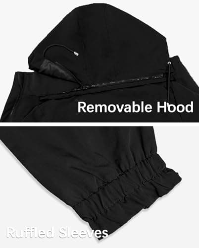 Bloggerlove Women's Lightweight Waterproof Raincoat with Hood Outdoor Windbreaker