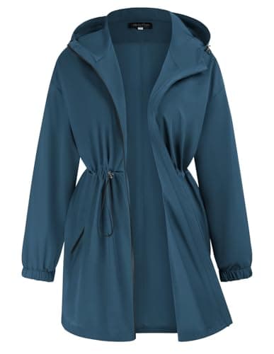 Hanna Nikole Women's Plus Size Long Hooded Raincoat