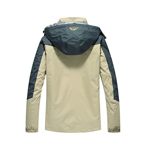 Spmor Women's Waterproof Windproof Hooded Rain Jacket