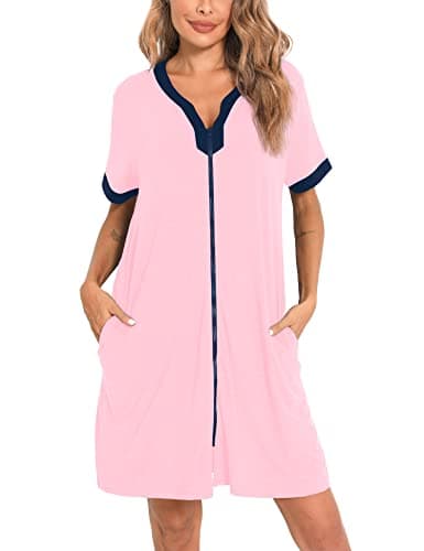 Women's Zipper Front House Coat