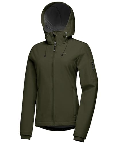 Womens Softshell Fleece Lined Windproof Jacket 33000FT Outdoor Hiking